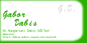 gabor dabis business card